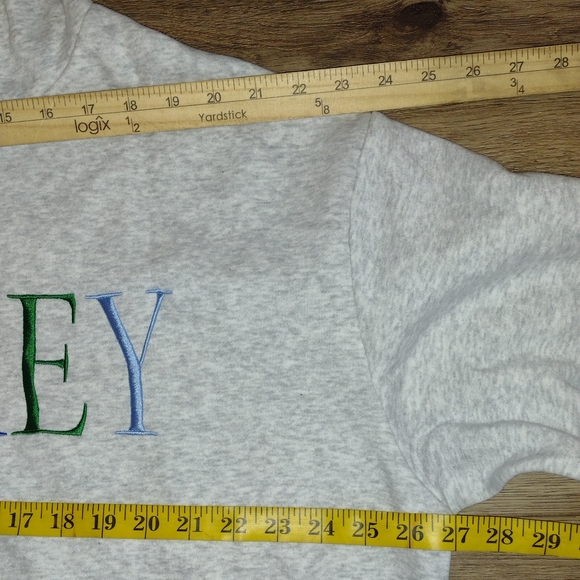 H&M Disney Mickey Mouse Womens Gray Cotton Embroidered Drawstring Hoodie Size XL - Picture 6 of 11